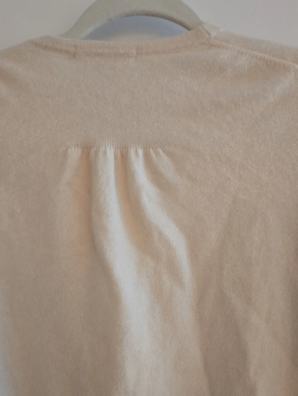 Boden 100% Cashmere Cropped Cardigan 10 Button Front Cream Long Sleeve Neutral
